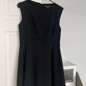 French Connection Black Sleeveless A-Line/Fit & Flare Dress, Sz 8